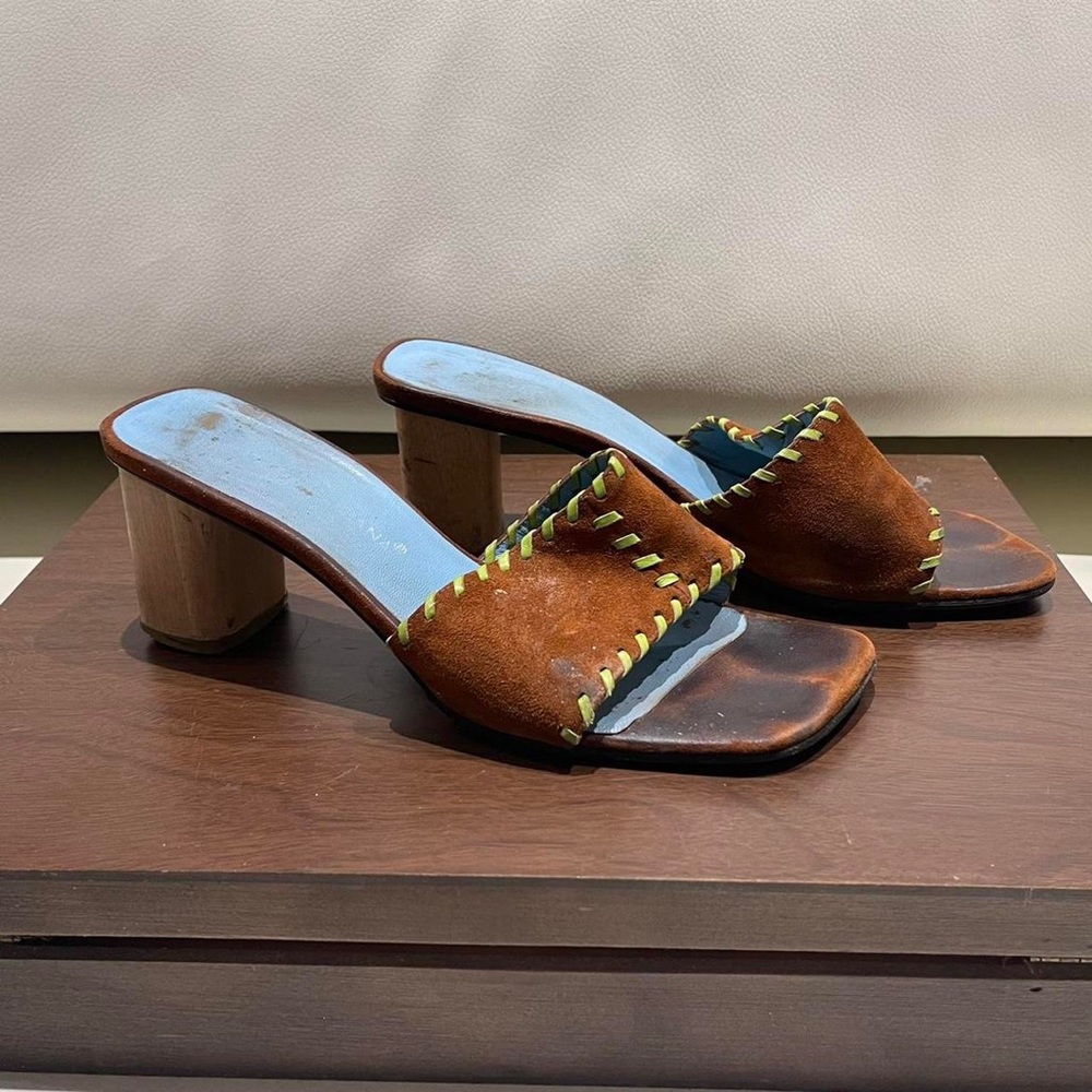 Vintage Dolce & Gabbana Suede Mules